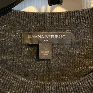 Banana Republic Dark Gray/ Black Sweater Large